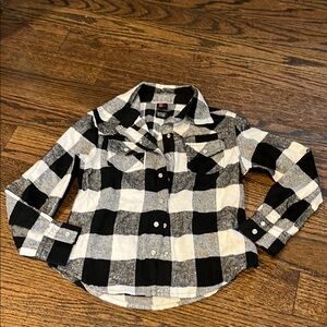 Urban- Kids Black and White Checkered Shirt 7/8